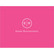 Hot Pink Circle Initials Foldover Note Cards Image 3 of 3